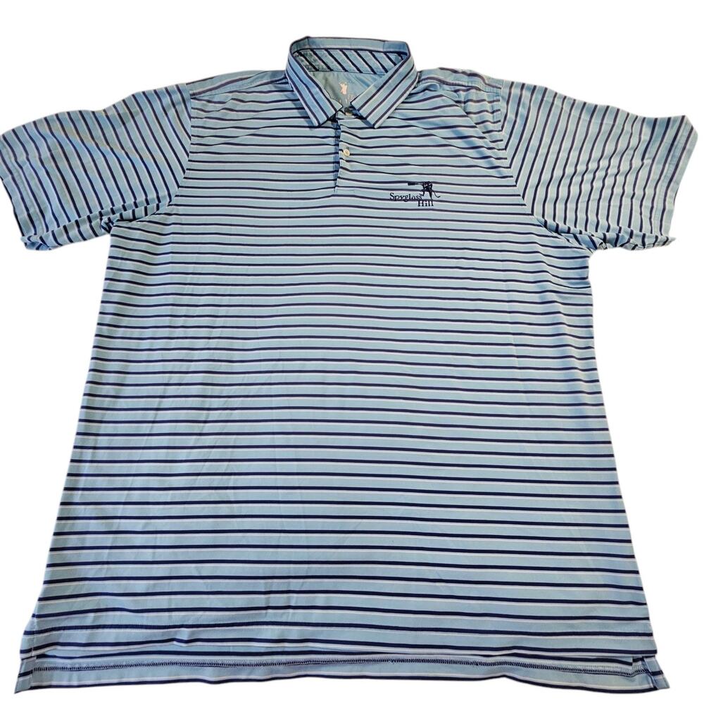 Blue Striped Polo Shirt for Men